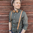 Load image into Gallery viewer, Uljas reversible leather suspenders cognac-black