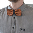 Load image into Gallery viewer, Arvo leather bow tie cognac-black