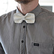 Load image into Gallery viewer, Arvo leather bow tie white