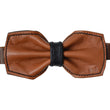 Load image into Gallery viewer, Arvo leather bow tie cognac-black