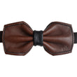Load image into Gallery viewer, Arvo leather bow tie brown-black