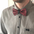 Load image into Gallery viewer, Usko leather bow tie red-black