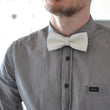 Load image into Gallery viewer, Urho leather bow tie white