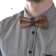 Load image into Gallery viewer, Urho leather bow tie rustic-black