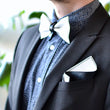 Load image into Gallery viewer, Hugo Leather Handkerchief White-black