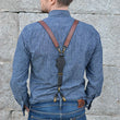 Load image into Gallery viewer, Uljas reversible leather suspenders cognac-black