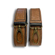 Load image into Gallery viewer, Uljas reversible leather suspenders cognac-black