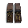 Load image into Gallery viewer, Uljas reversible leather suspenders cognac-black