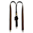 Load image into Gallery viewer, Uljas reversible leather suspenders cognac-black