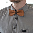 Load image into Gallery viewer, Urho leather bow tie cognac-brown