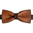 Load image into Gallery viewer, Urho leather bow tie cognac-brown