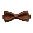 Load image into Gallery viewer, Urho junior leather bow tie dark cognac