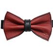 Load image into Gallery viewer, Usko leather bow tie red-black