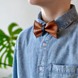Load image into Gallery viewer, Reversible bow, reindeer junior cognac-black