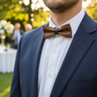Load image into Gallery viewer, Urho leather bow tie rustic-black
