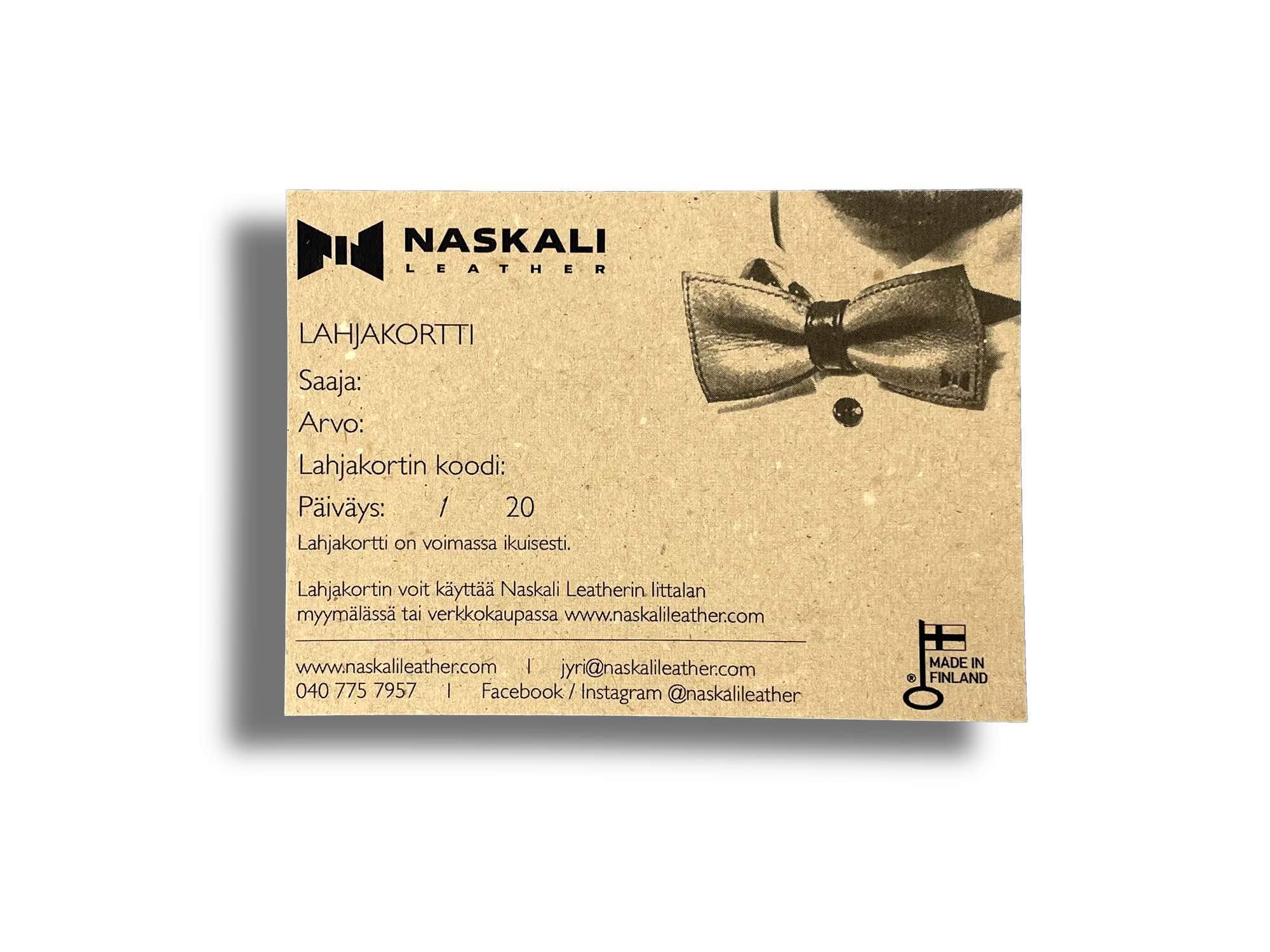 Naskali lahjakortti – Naskali Leather