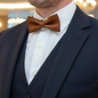 Load image into Gallery viewer, Urho leather bow tie cognac
