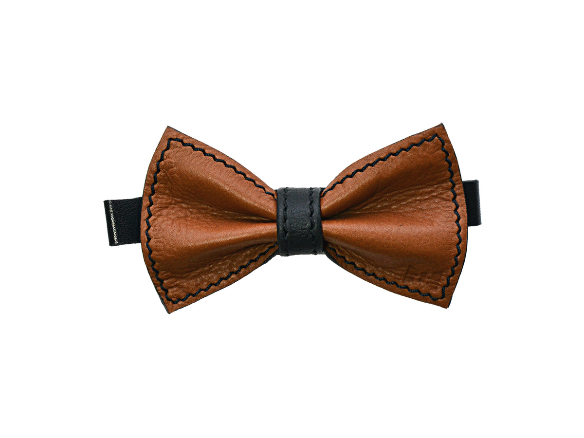 Reversible bow, reindeer junior cognac-black – Naskali Leather